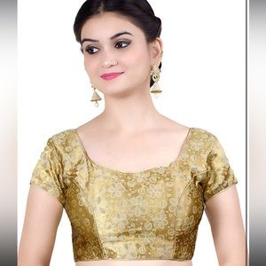 Elegant Gold Floral Women's Top
